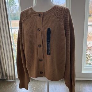Banana Republic Brown Button-Up Cardigan Sweater Sz XL